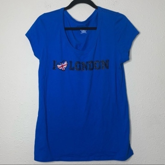 Flirtitude I Love London Short Sleeve T Shirt - Picture 1 of 4